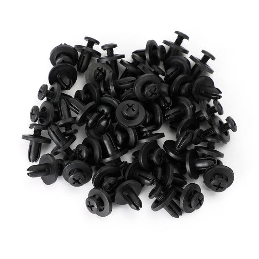 50x 6mm Fairing Clip Screw Rivets Panel Trim For Suzuki GSX, Burgman, V-Strom