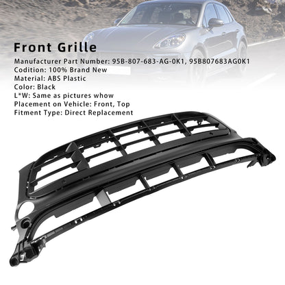 2014-2017 Porsche Macan GTS Grill Front Bumper Replacement Mesh Black Grille 95B807683-AG 95B-807-683-AG-0K1