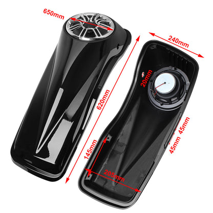 Saddlebag TRIPLE 6.5 Lids w/ Speaker Fits for Harley Touring Electra Glide 14-21