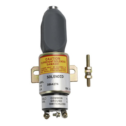 Cummins 1700-2536 1751-24E7U1B1S5A 3864274 24V Stop Shutoff Solenoid