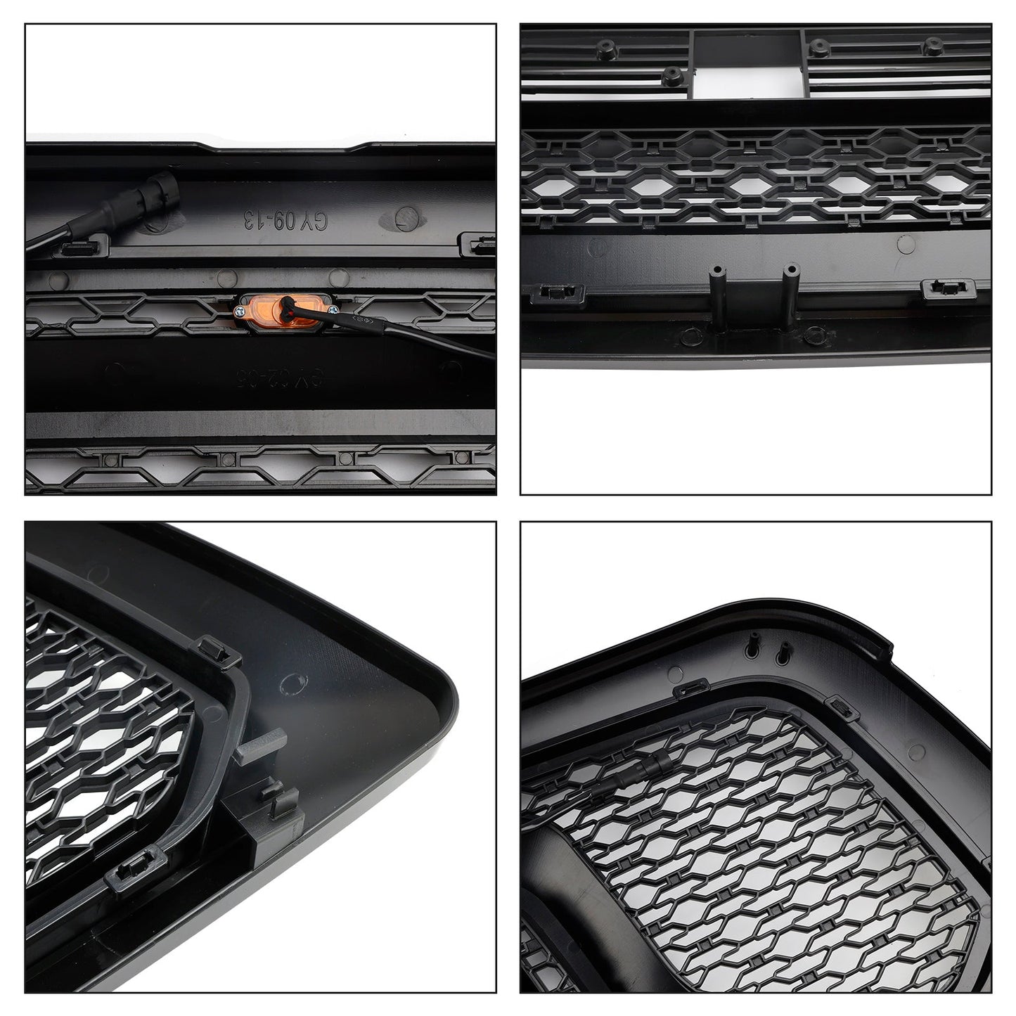 2009-2012 Dodge Ram 1500 Black Front Bumper Grill Grille W/ Led Light