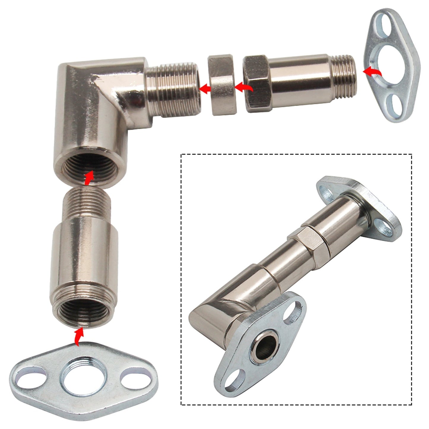 Oxygen Spacer Sensor Extension Multi Fit for 90 Degrees Fit for Toyota Tacoma Etc