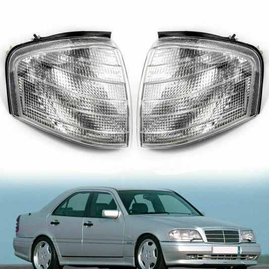1994-2000 Class C Signal Turn W202 Lamps Lights Corner Mercedes Pair Benz