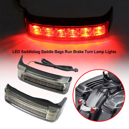 LED Saddlebag Saddle Bags Run Brake Turn L0 Lights For Touring 2014-2021 Champoo