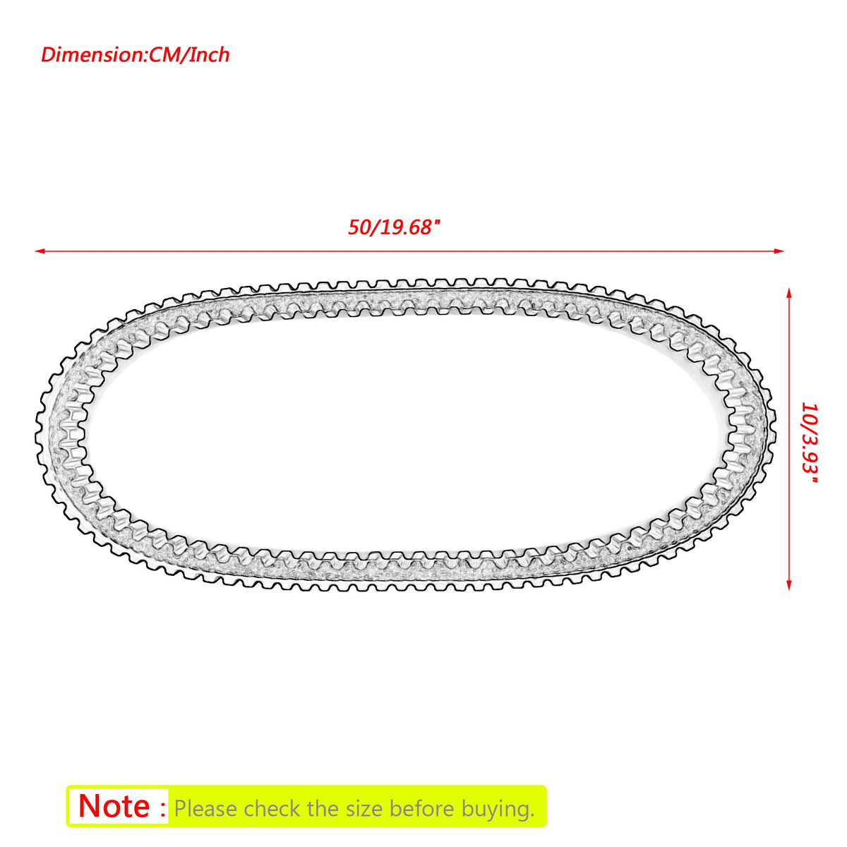 Drive Belt For Ski-Doo Formula Legend Touring MXZ Skandic 414860700 415060600