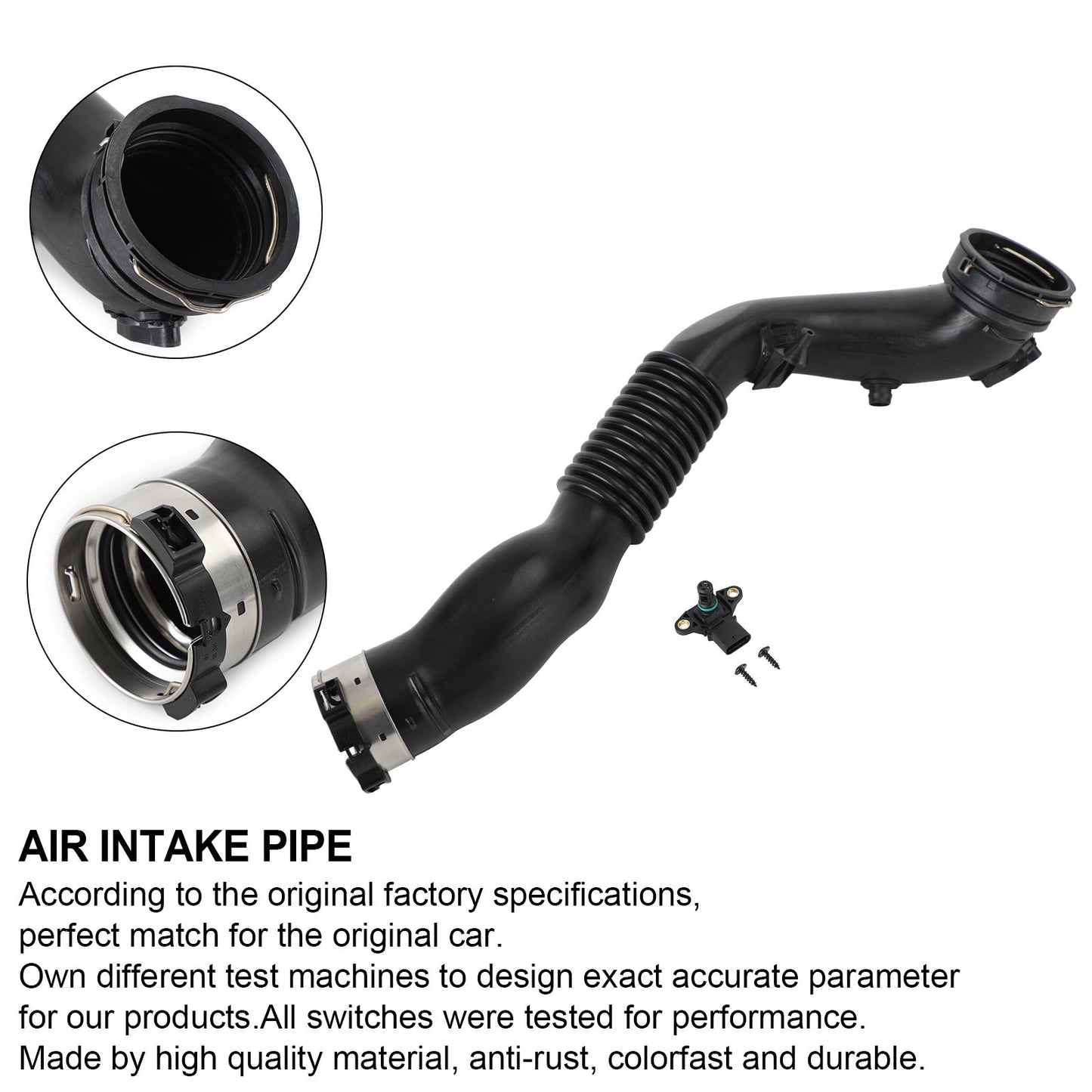 2015-2016 435i GC xDrive BMW Intercooler Air Intake Duct Charge Pipe Hose 13717604033 7604033