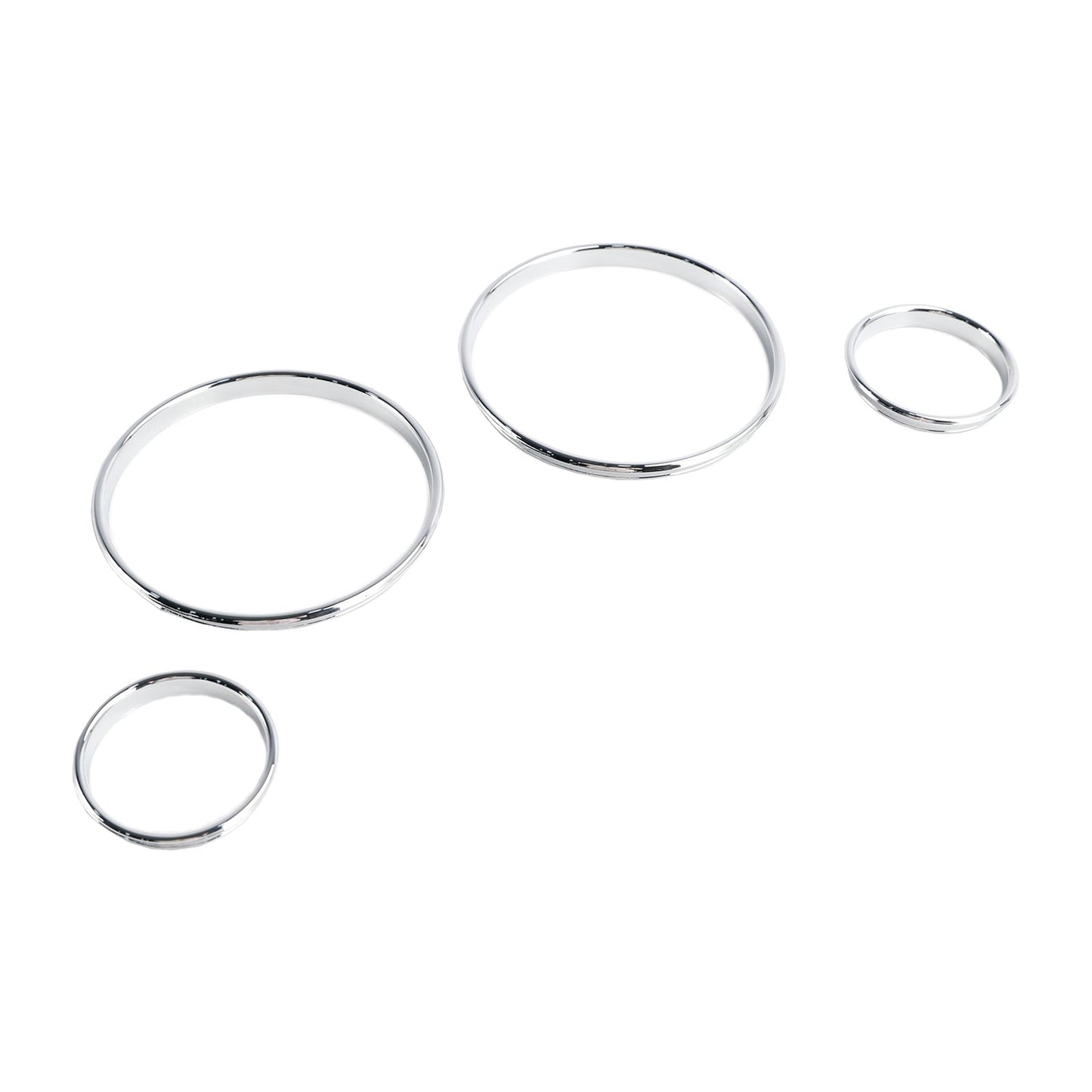 1995-2004 BMW E39 5 Series Silver Dash Trim Rings Speedometer Gauge Cluster Panel GF1734008