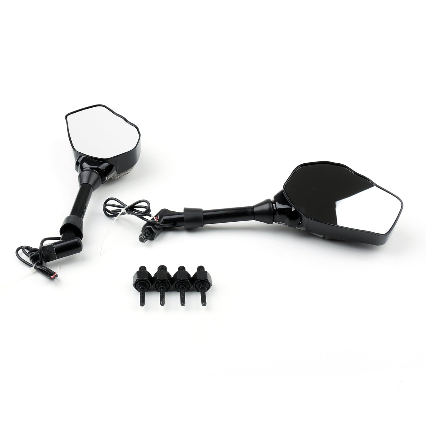Skull Skeleton Turn Signals Mirrors For Motorcycle Street Bike Cruiser Racer