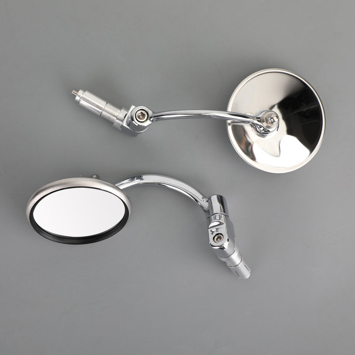Cafe Racer Cruiser Custom Round Bar End Mirror Rearview Mirrors Chrome