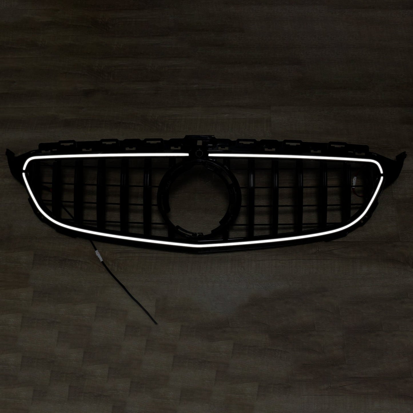 2015-2021 Mercedes Benz C-Class W205 C200 C250 C300 C350 Black Front Bumper Grill Grille W/LED