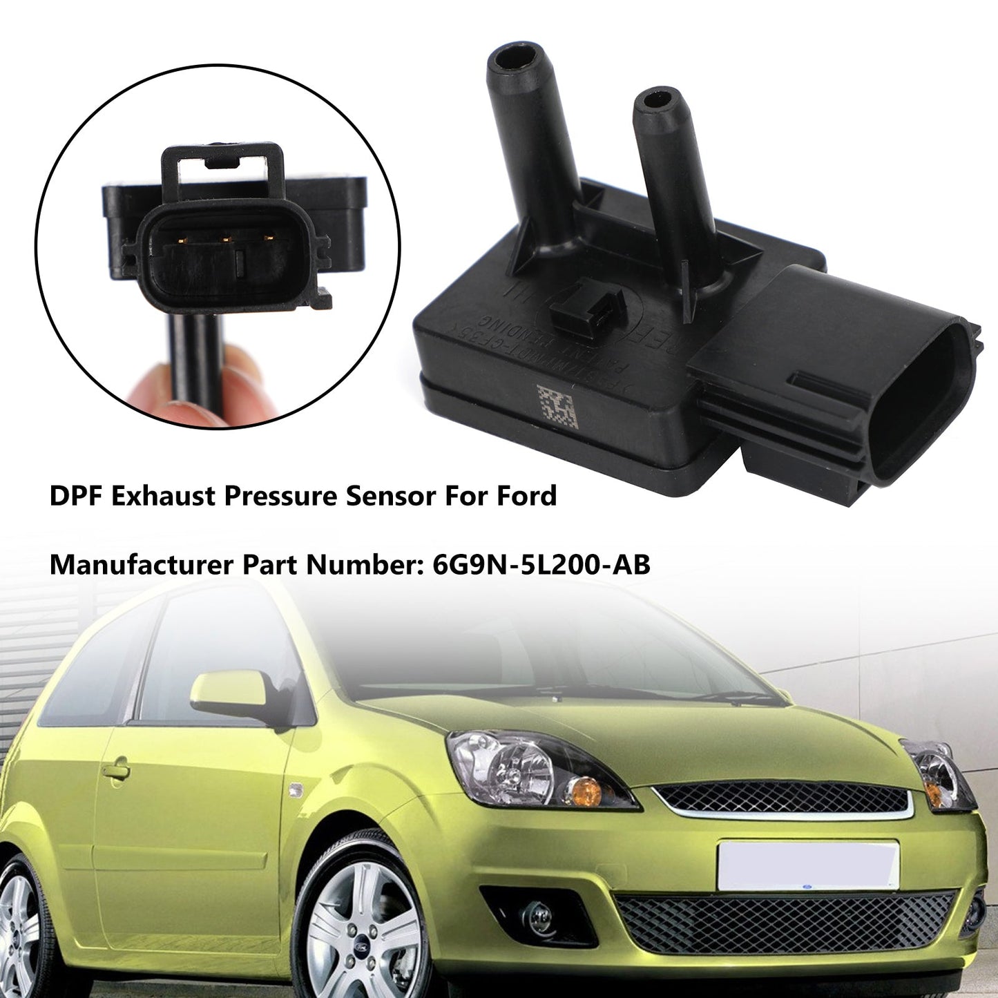 2011-On Ranger&nbsp;(TKE) 2.2 TDCI/3.2 TDCI DPF Exhaust Pressure Sensor 6G9N5L200AB