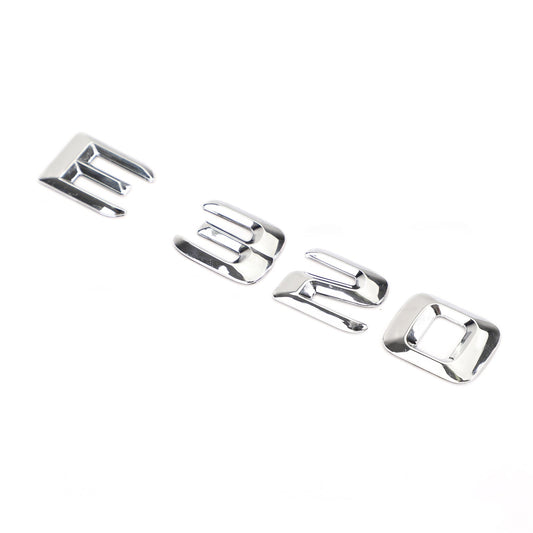 Rear Trunk Emblem Badge Nameplate Decal Letters Numbers Fit Mercedes E320 Chrome