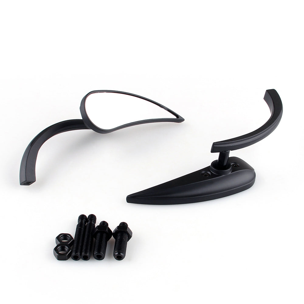 Mirrors RAD II Teardrop Chrome For Honda Suzuki Kawasaki Victory