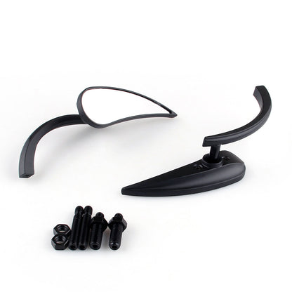 Mirrors RAD II Teardrop Chrome For Honda Suzuki Kawasaki Victory