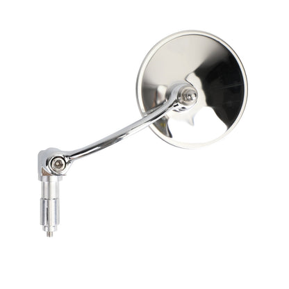 Cafe Racer Cruiser Custom Round Bar End Mirror Rearview Mirrors Chrome