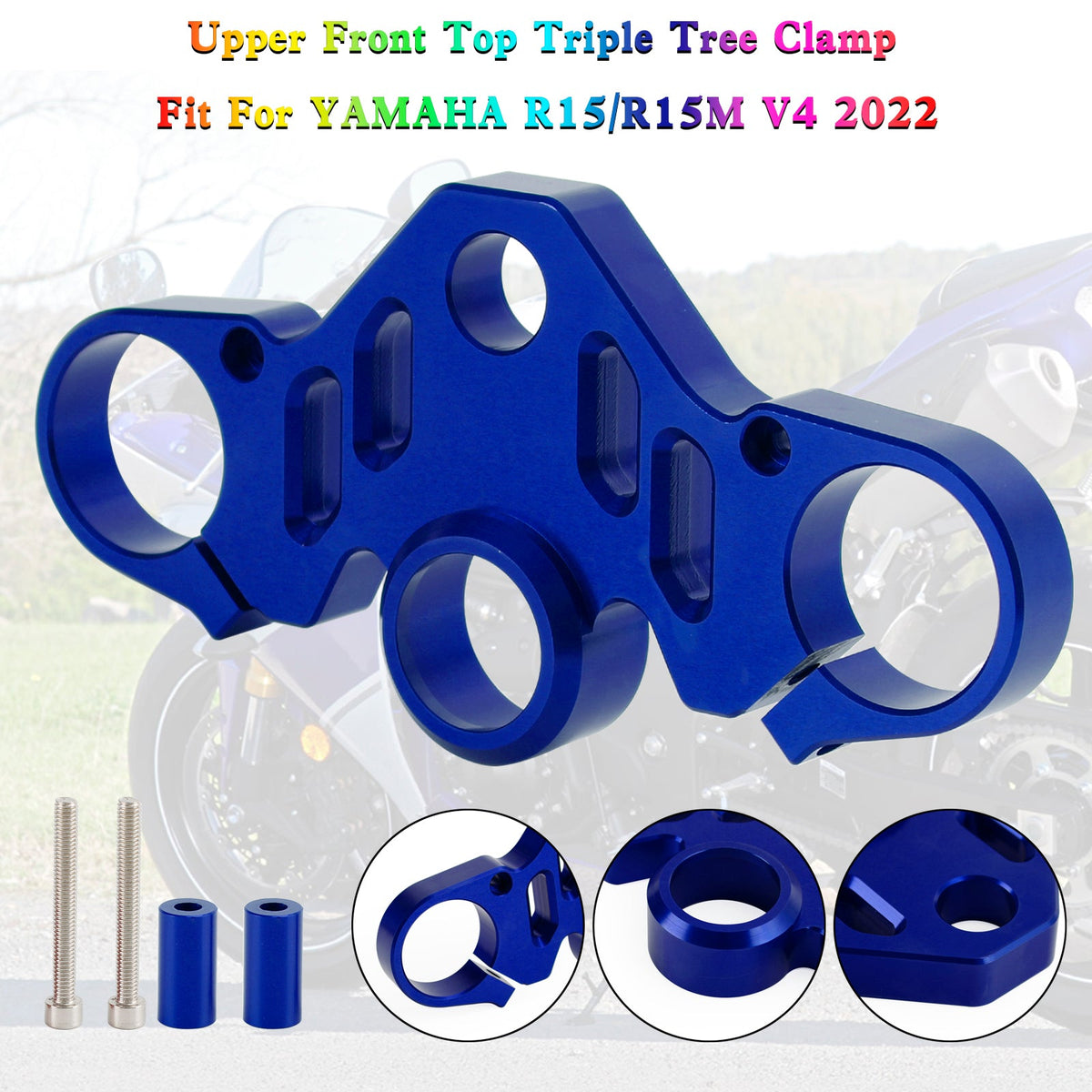CNC Aluminum Upper Front Top Triple Tree Clamp For YAMAHA R15 V4 R15M 2022