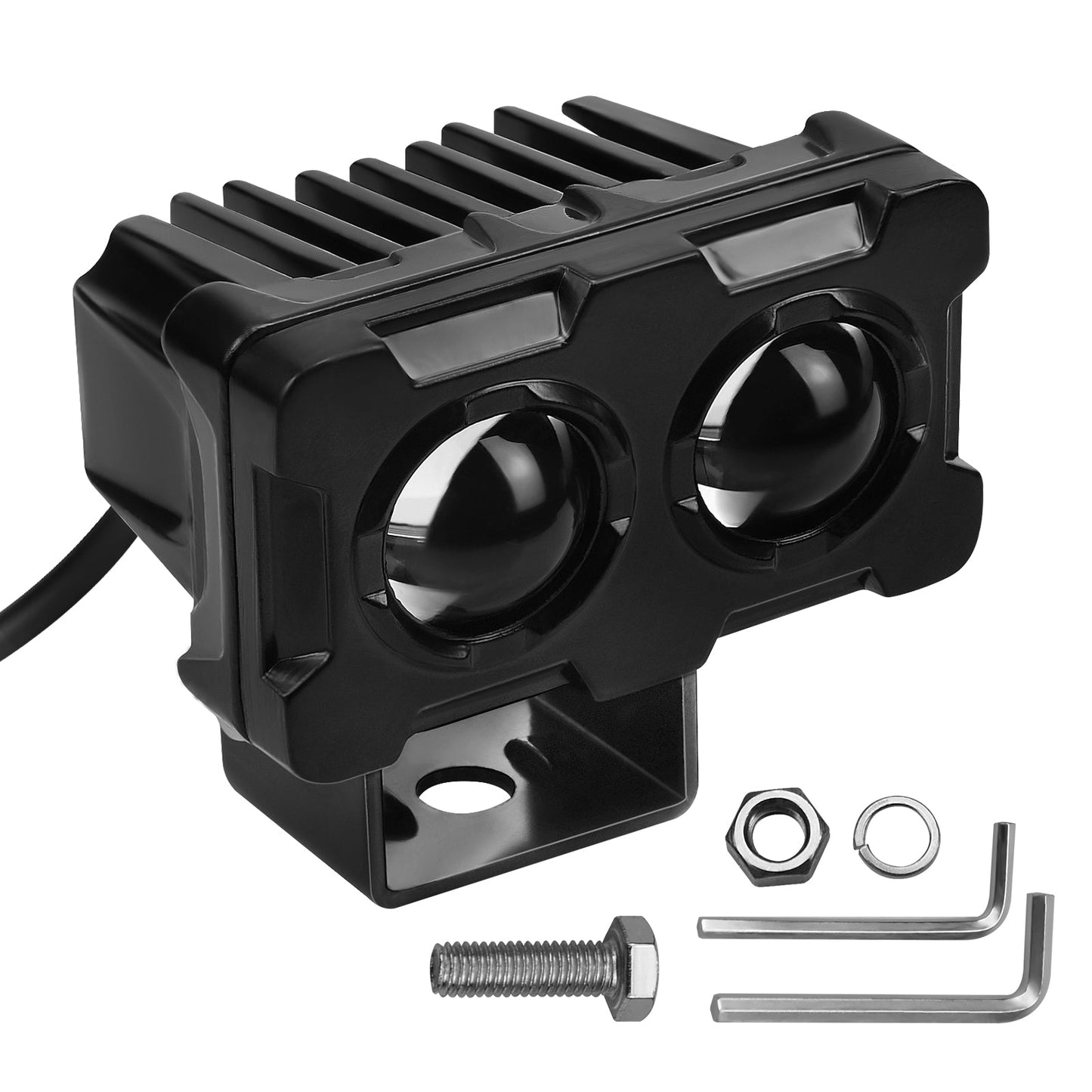 12V-85V Led Motorcycle Worklight Bike Front Headlight Square Spotlight Fog Light