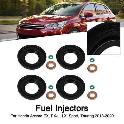 4PCS 1372494 71794621 Injector Seals Fit Ford Transit MK3 MK6 MK7 2.0 2.2 2.4 TDCI TDDI