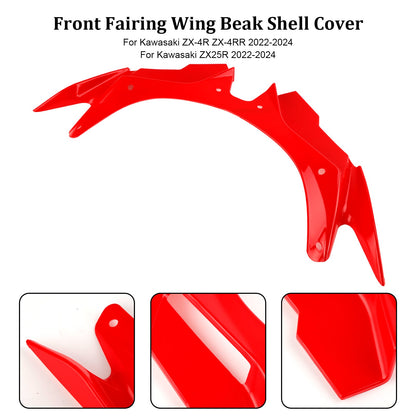 Front Fairing Wing Beak Shell Cover For Kawasaki ZX4R ZX4RR ZX25R 22-24