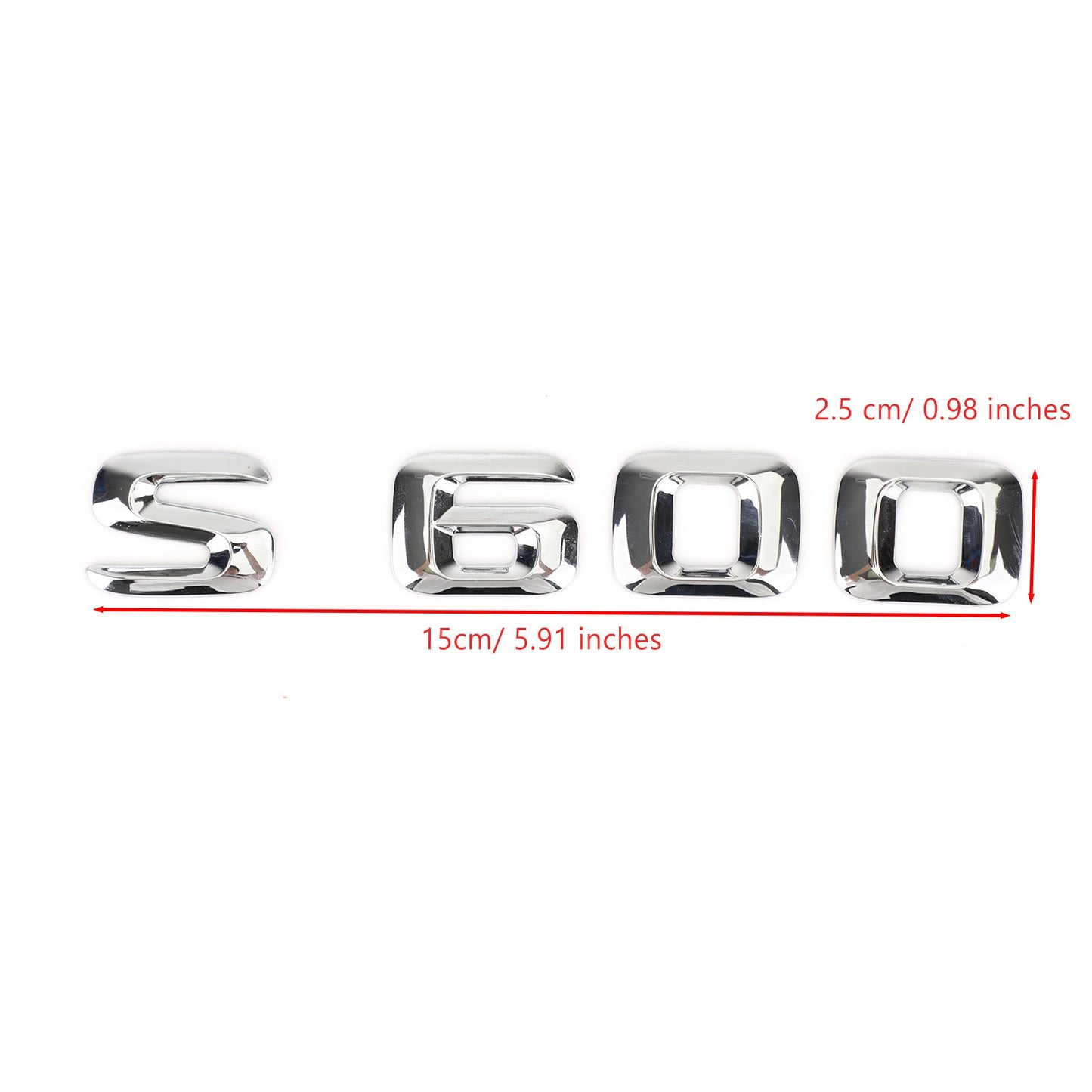 Rear Trunk Emblem Badge Nameplate Decal Letters Numbers Fit Mercedes S600 Chrome