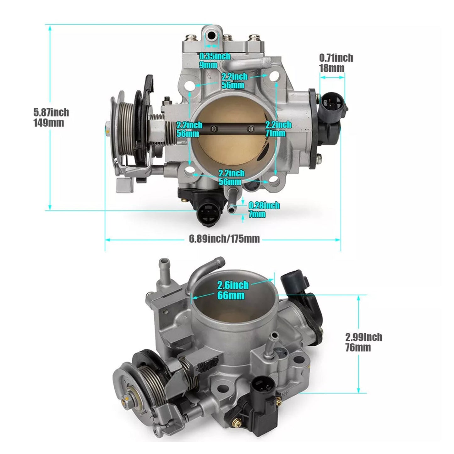 1998-2002 Honda Accord SE EX LX 2.3L Throttle Body 16400-PAA-A61