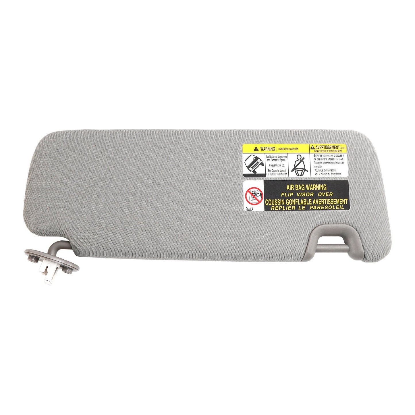 2014-2019 Highlander Toyota 74320-0E074-B0 Left Sun Visor W/Vanity Light Gray