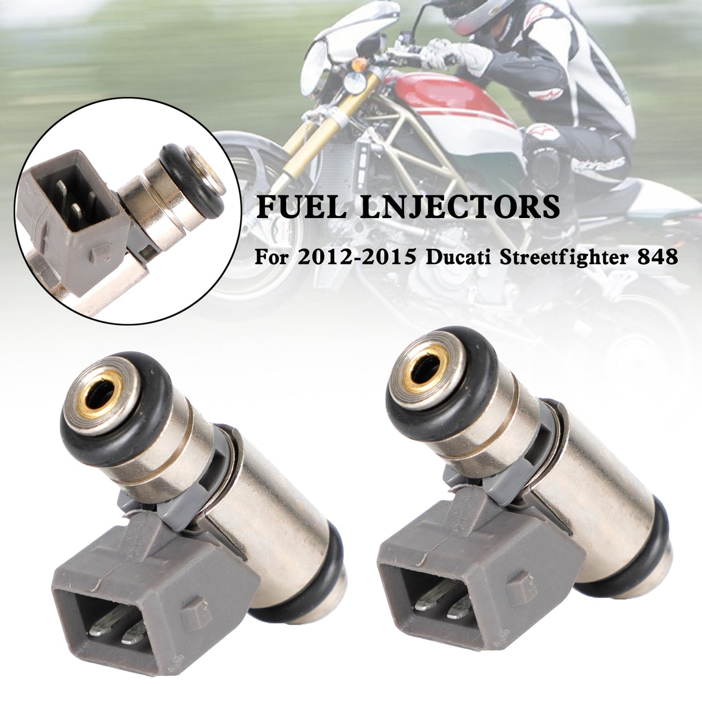 2009-2011 Ducati Streetfighter 1100 2PCS Fuel Injector 8000A5495 IWP156