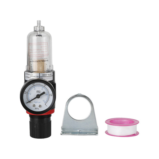 AFR-2000 1/4" Air Compressor Filter Water Separator Trap Tools W Regulator Gauge