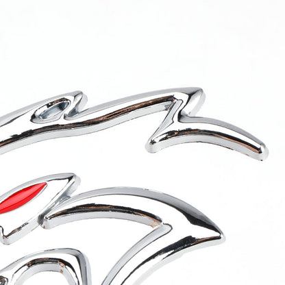 SRT Hellcat Silver 2PCS Hellcat Fender Side Emblem Badge Decal