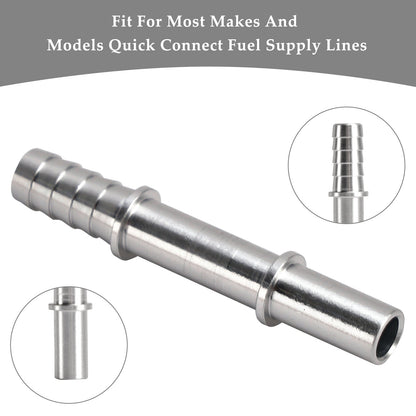 Quick Connect 3/8 Fuel Rail Hose To 3/8 Barb Adapter Fitting AN817-02-06BA