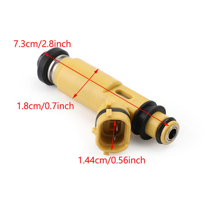 4PCS 40Cc 4-Hole Yellow Denso Fuel Injectors 195500-4450 Mazda (04-08 Rx-8)