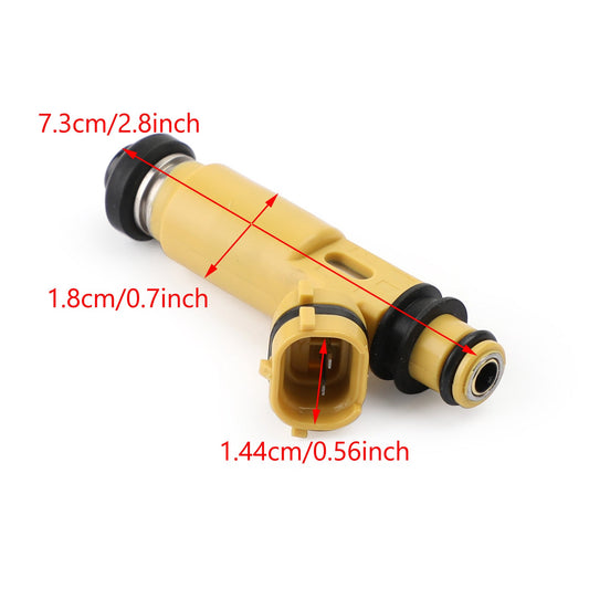 4PCS 40Cc 4-Hole Yellow Denso Fuel Injectors 195500-4450 Mazda (04-08 Rx-8)