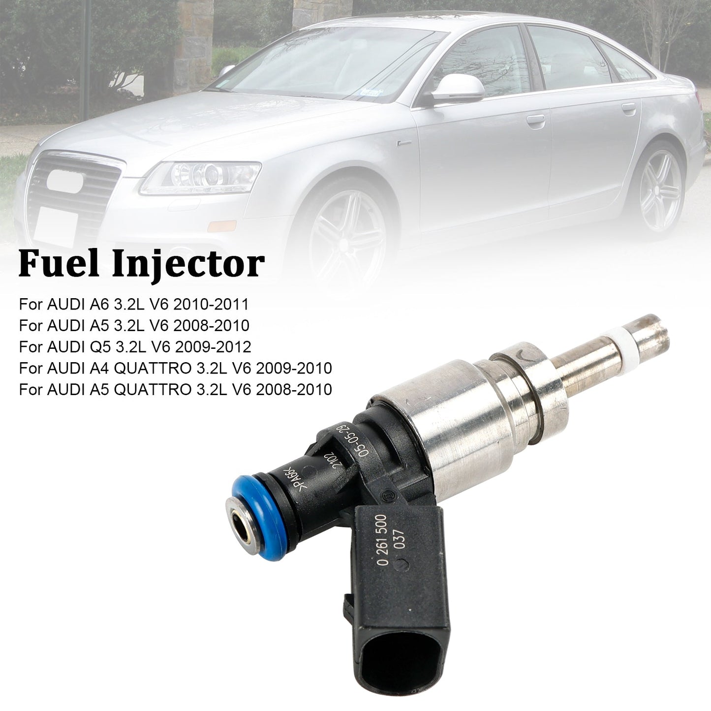 2010-2011 AUDI A6 3.2L Fuel Injector 06E906036F 0261500037