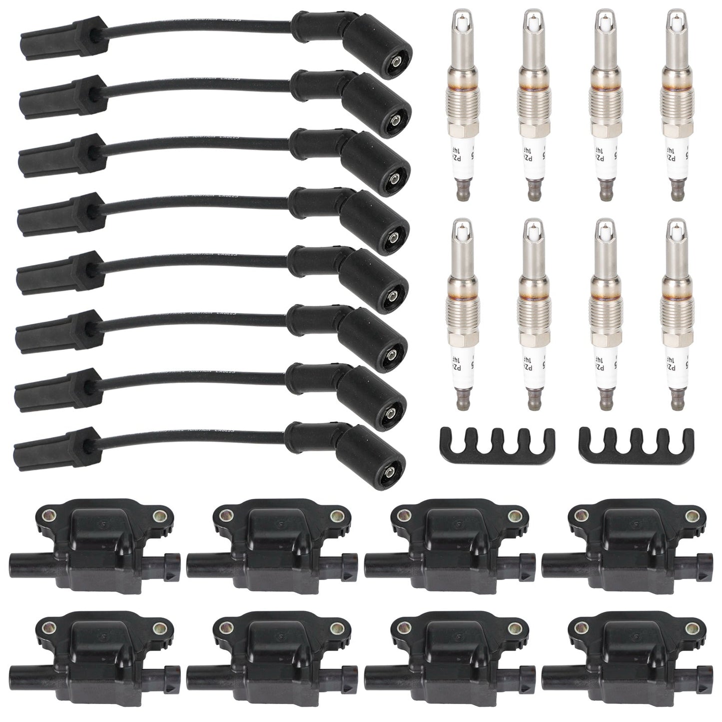 2006-2007 Buick Rainier 5.3L-V8 8PCS Square Ignition Coil+Spark Plug+Wires 12611424 8125706160 D510C UF413 12570616