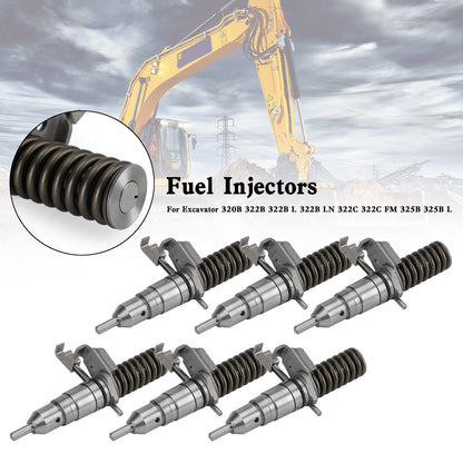 6PCS Fuel Injectors 1278216 127-8222 127-8205 0R-8682 fit Caterpillar 3116 3114