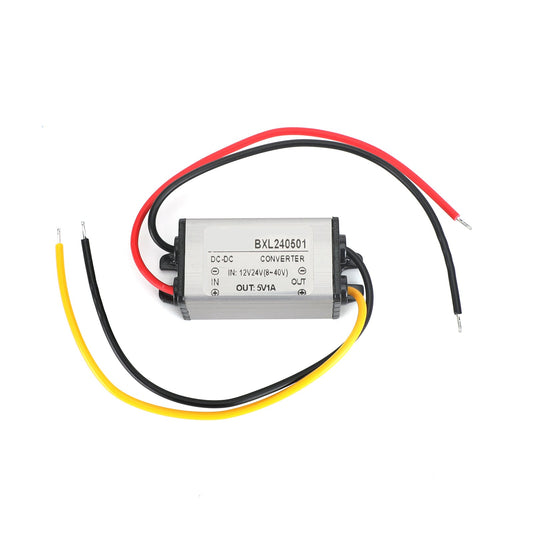 12V/24V to 5V 1A 5W Waterproof Converter Step Down Volt Module Power Supply