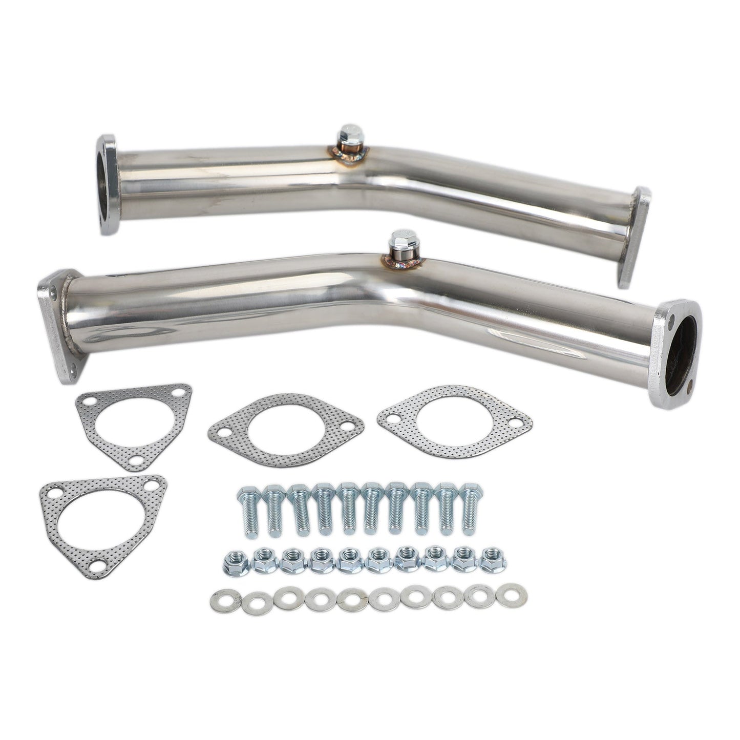 2003-2006 Nissan 350Z Infiniti G35 FX35 2 Test Pipes Decat Non Reson Straight Exhaust Fedex Express