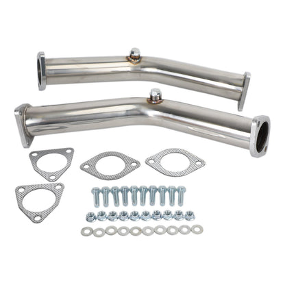 2003-2006 Nissan 350Z Infiniti G35 FX35 2 Test Pipes Decat Non Reson Straight Exhaust Fedex Express