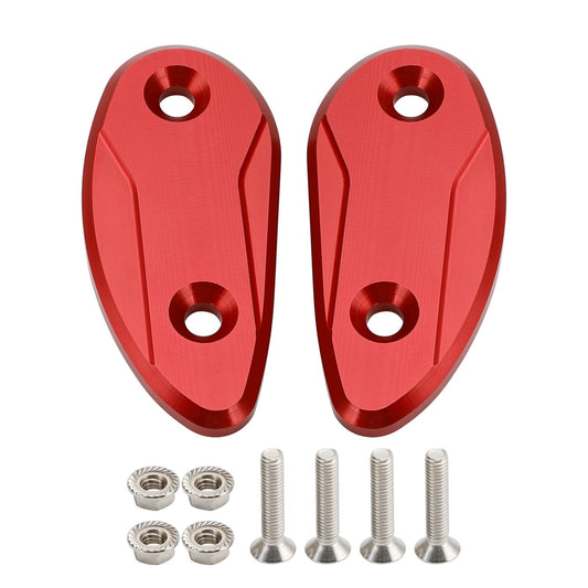 CNC Red Mirror Block Off Plates For Honda CBR 1000 RR CBR1000RR 2008-2023