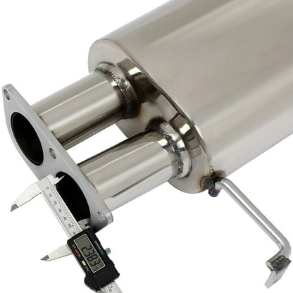 1989-1994 Nissan 240SX 2.4L Dual 3.5" Tip Catback Exhaust Muffler Pipe Racing Exhaust System