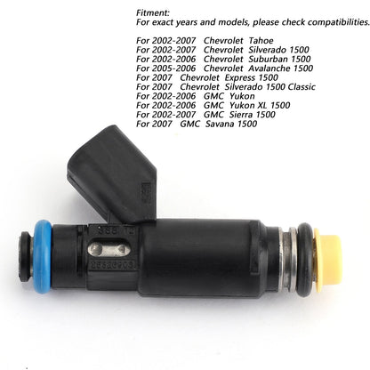 12580426 Fuel Injectors 02-04 Chevy 5.3 FLEX 25326903 M02903X8