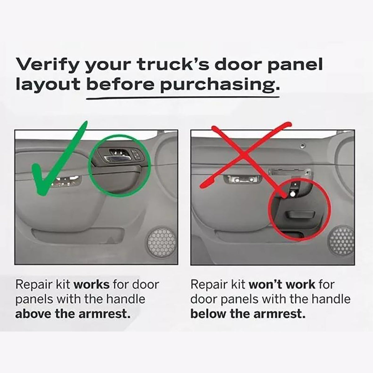 2010-2014 Chevrolet Silverado 2500 3500 Front Left Door Armrest Repair Kit Tan 27 inch 80995 20954880