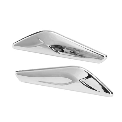 BMW F25 F26 X3 Pair Chrome Front Side Fender Trim Finisher 51117338569 51117338570