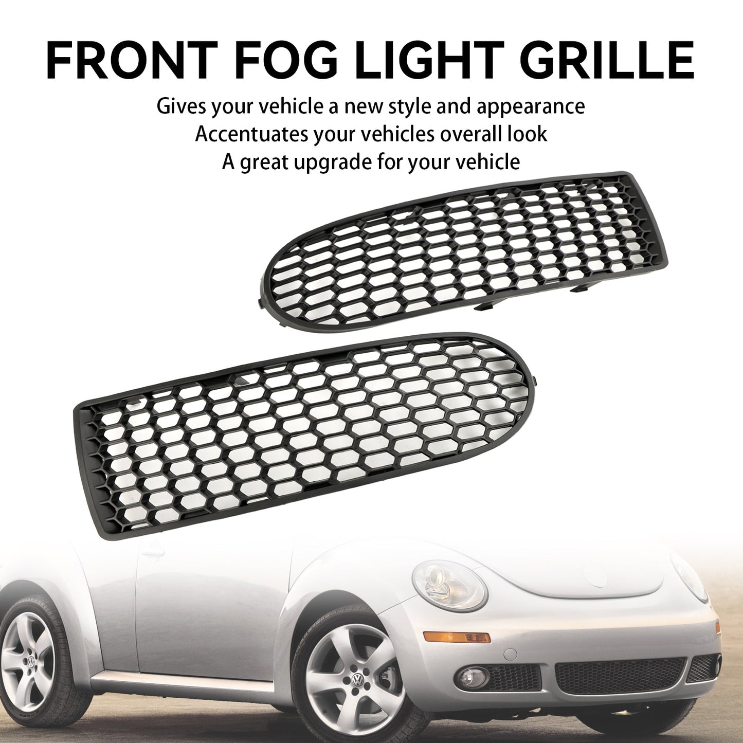 Volkswagen 2006-2010 Beetle & Beetle Convertible 1C0-807-683-H-01C 1C0807683A Front Bumper Fog Light Grill
