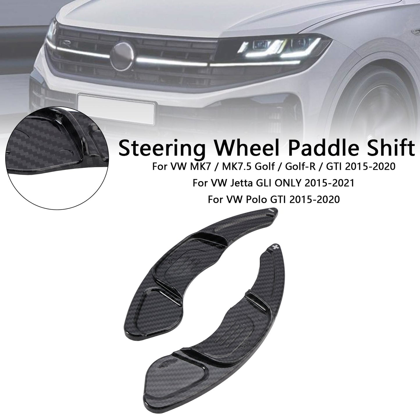 2016-2017 Volkswagen Lingdu GTS Carbon Look Steering Wheel Paddle Shifter Extension Covers