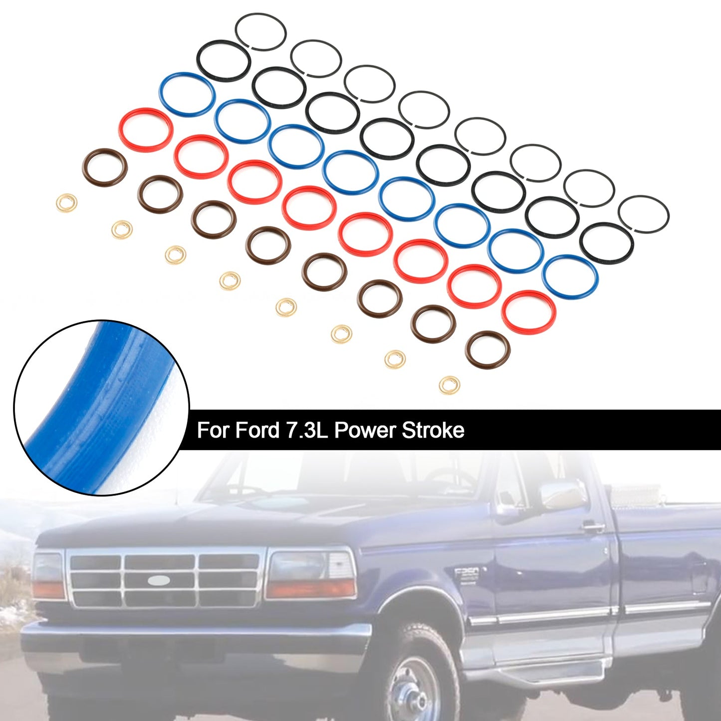 Ford 7.3L Power Stroke 8PCS Fuel Injector Repair Kit XC3Z9229AB CM5010 100SK55S SK55