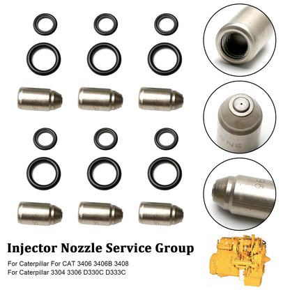 Caterpillar 3304 3306 D330C D333C 6PCS Injectors Nozzle Service Group 8N8796 7S-9891 7S-8722 8N-4694
