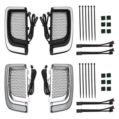 Harley Electra FLH T Road Glide Tracer LED Lower Fairing Lower Grills Lights Champoo