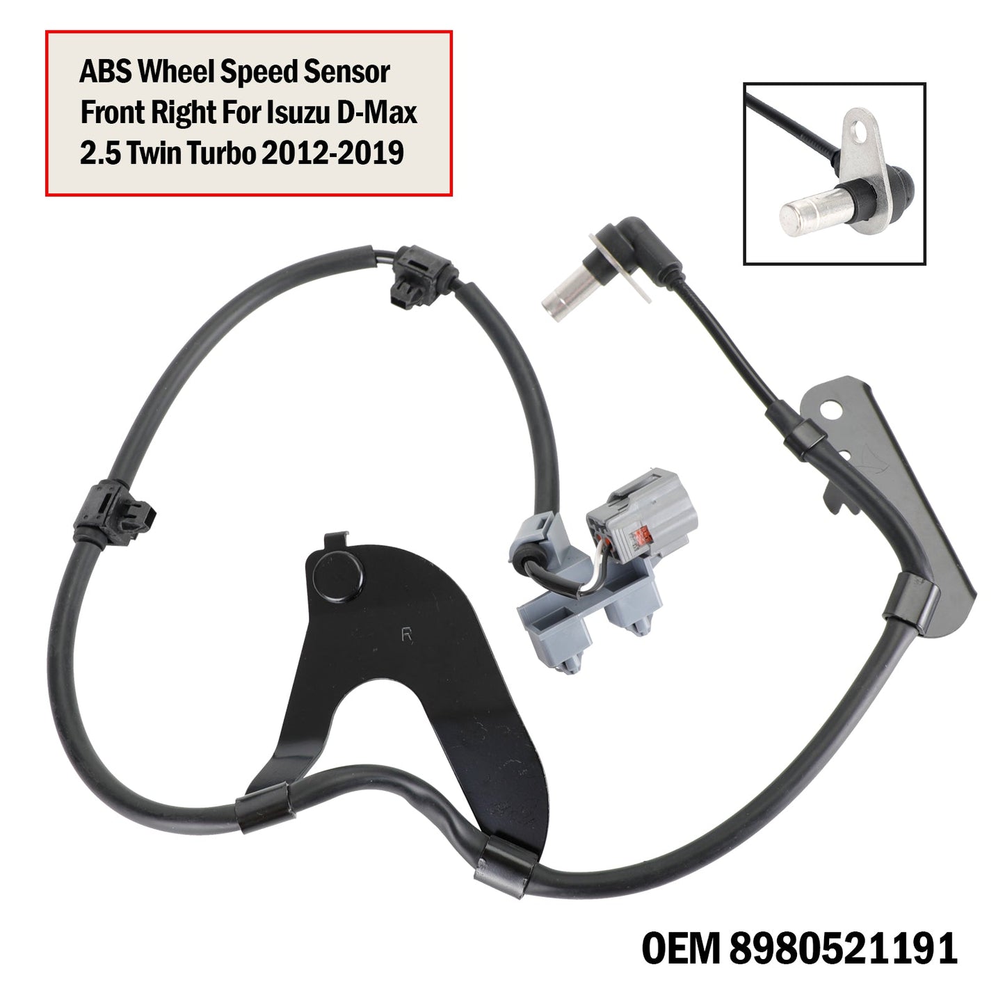 2012-2019 Isuzu D-Max 2.5 Twin Turbo ABS Wheel Speed Sensor Front Left/Right 8-98052119-1 8-98052120-1