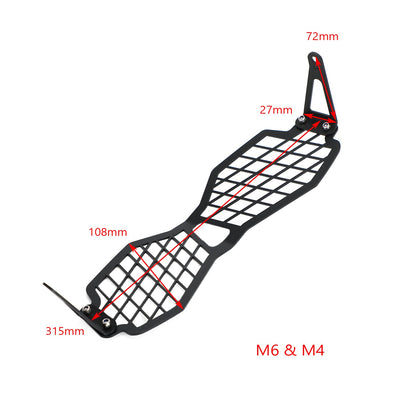 Headlamp Headlight Guard Protector Grill Black For TR Tiger 900 900Gt 20+